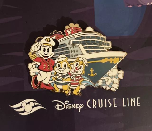Disney Pin 147701 DIS Minnie Chip & Dale Cruise Line Wish Parks Around the World