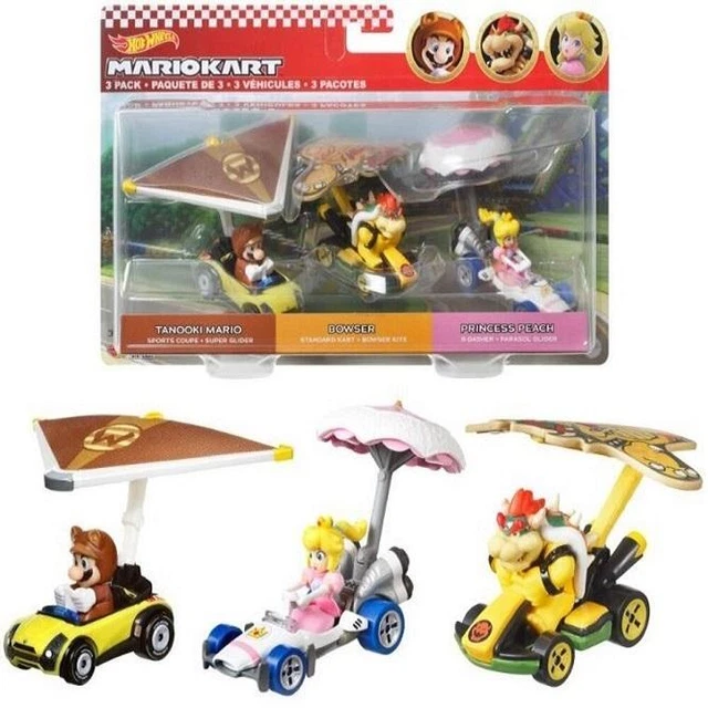 Nintendo Mario Kart - pack con 3 personaggi 16x26 cm Mattel Hot Wheels