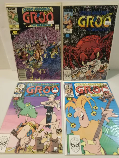 Groo Lot of 4 Sergio Atagones Groo The Wanderer Marvel Epic Comic #3, 52, 53, 56