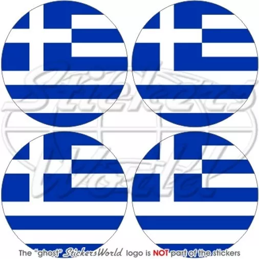GRIECHENLAND GRIECHISCHE FLAGGE Fahne Rondell 50mm Aufkleber x4 Stickers  Decals EUR 6,70 - PicClick DE