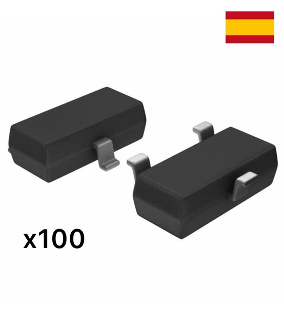 100 Pz MMBT3906 Transistor PNP SOT-23, 40V 0.2A &ndash; Nuovi E Pronti All'uso