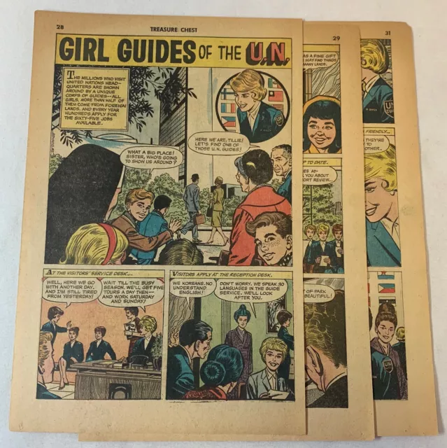 1965 Quattro Pagina Cartoon Story ~ Girl Guide Di Il United Nazioni