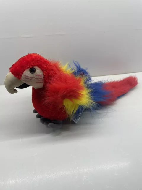Fiesta Red Yellow Blue Parrot Macaw Plush Stuffed Animal World Wildlife 17”