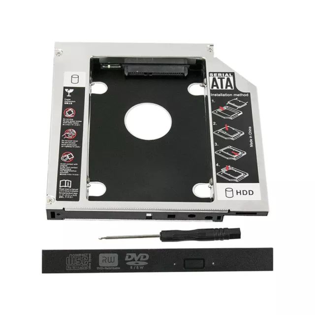 Universal 12.7mm SATA 2nd SSD HDD Hard Drive Caddy for CD/DVD-ROM Optical Ba.ca