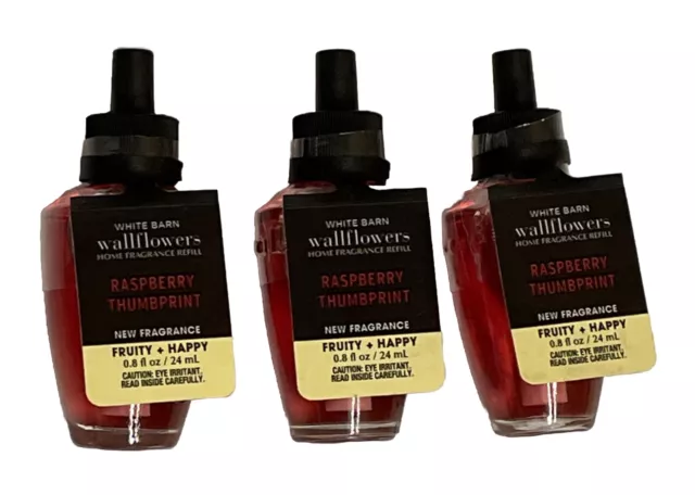 X3 Bath & Body Works Wallflower Prise En Ampoule Recharge Framboise Empreinte