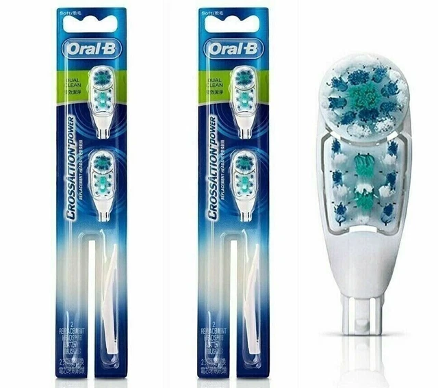Oral B CrossAction Power Electric 4 Toothbrush Replacement Heads Soft