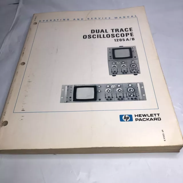 HP Oscilloscope 1205 A B Operating & Service Manual ~Jul  1970
