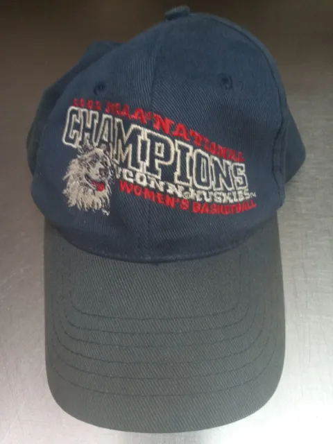 Vintage UConn Womens Huskies NCAA 2002 National Champions  Hat Adjustable