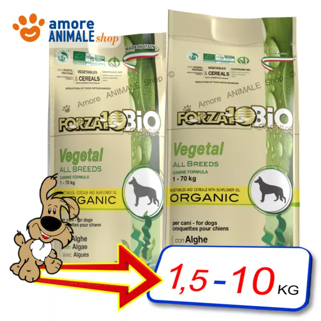 Forza10 Dog BIO → Vegetal Alghe - 1,5 / 10  kg - Crocchette Per Cane, Cani