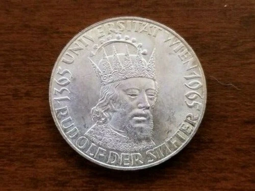 1965 AUSTRIA 50 SCHILLING  Proof SILVER Coin Vienna University 