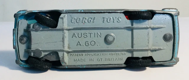 Four Corgi Toys vehicles, comprising a No. 236 Austin A60 motor school car, a No. 247 Mercedes-Benz