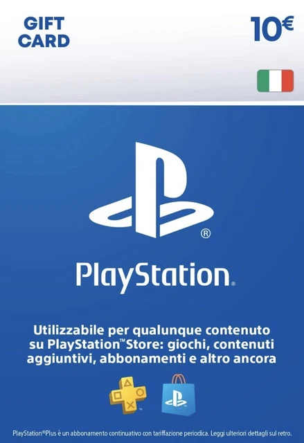 PlayStation Network Card 10 EURO (IT) PSN Chiave ITALY gift card Digitale