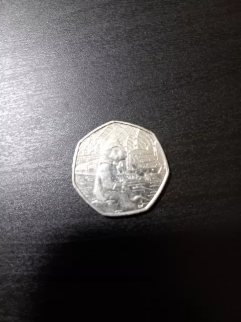 Rare 50P Coin. Paddington Bear at the Waterloo!