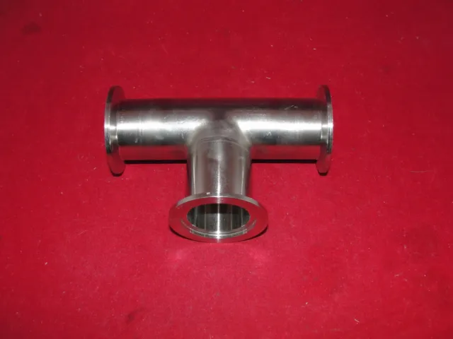 MKS/HPS QF40 Stainless Steel T Fitting 5.25”