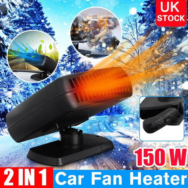 12 Volt Car Heater Defroster Windshield Demister 2-in-1 Car Heating Fan Dryer