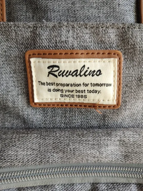 Ruvalino Multifunction Travel Diaper Bag Backpack Back Pack, Brown Gray Grey 2