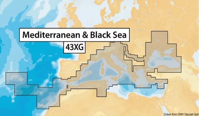 Cartografia Navionics XL9-43XG NAVIONICS+ Mediterraneo,MarNero,Canarie e Azzorre