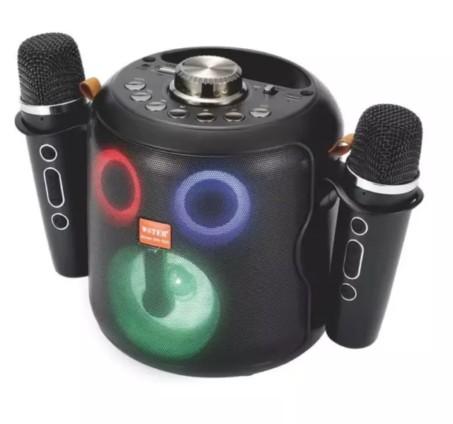 Karaoke Machine Party Speaker with Bluetooth Disco LED Lights and Microphone RGB 3