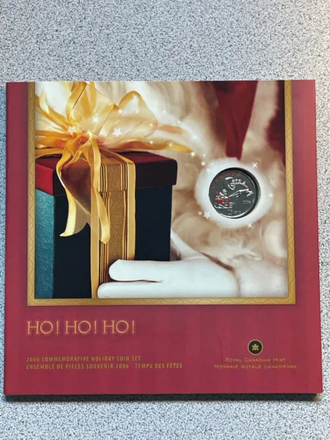 2006 Holiday Gift set - coloured 25 cent - Ho Ho Ho - coin set