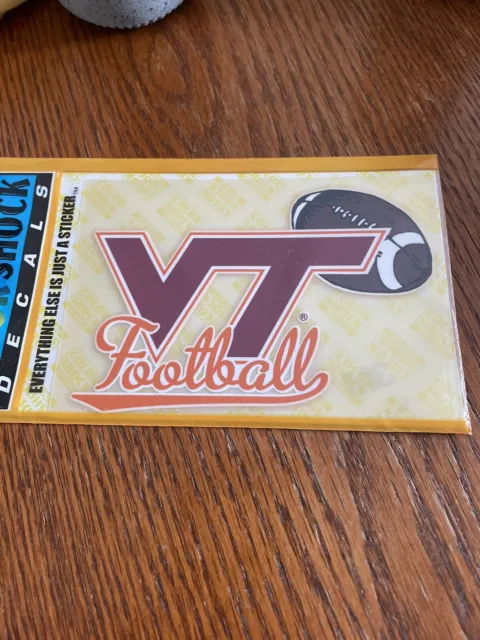 NCAA* VT Football 🏈 Decal * Outside Durable Nice Virginia Tech HOkIES * NEW