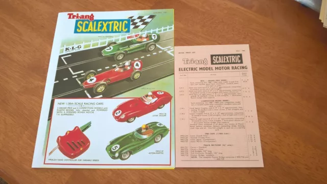 Scalextric 1960 Catalogue 1st Edition Mint Unused Digital Reprint + Price List