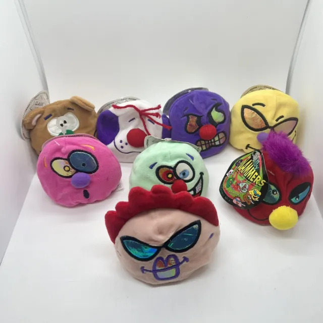 Vintage Silly Slammers Lot Of 8 Plush Toys 1990’s Sound Not Working