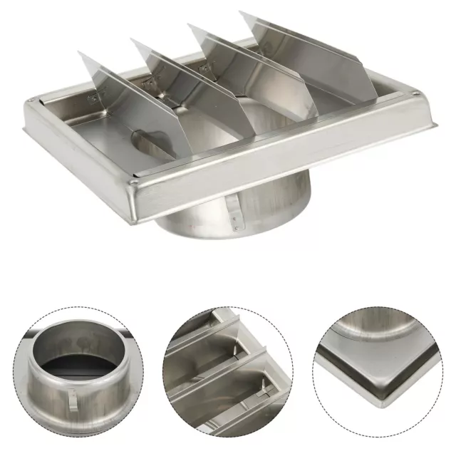 Heavy Duty 100MM Stainless Steel Square Air Outlet Cap for Conservatory Walls