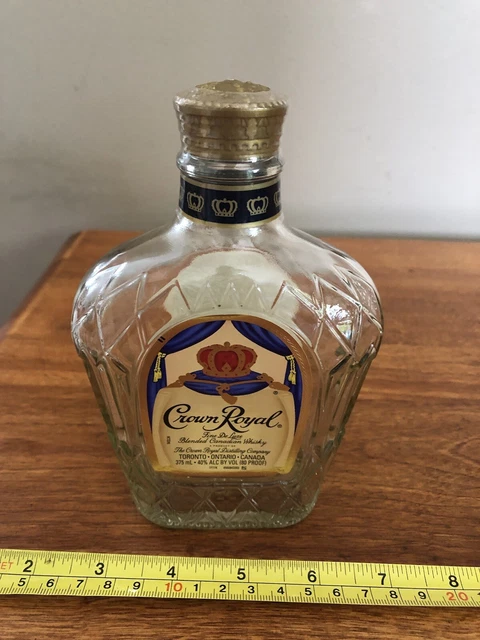 Vtg. Empty Crown Royal  375 ML Bottle Collector Display