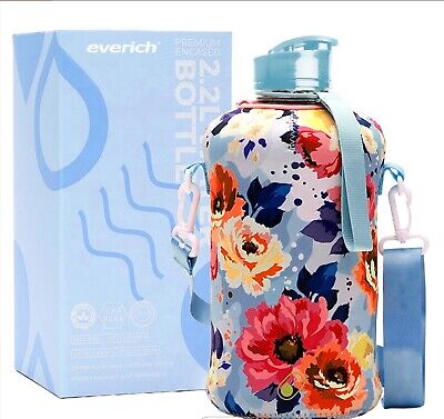 BPA FREE 1 gallon plastic water bottle with convenient insulated sleeve