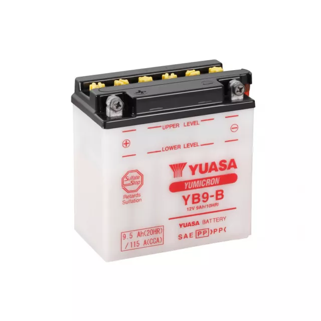 Batterie moto YUASA YB9-B 12V 9.5AH 115A