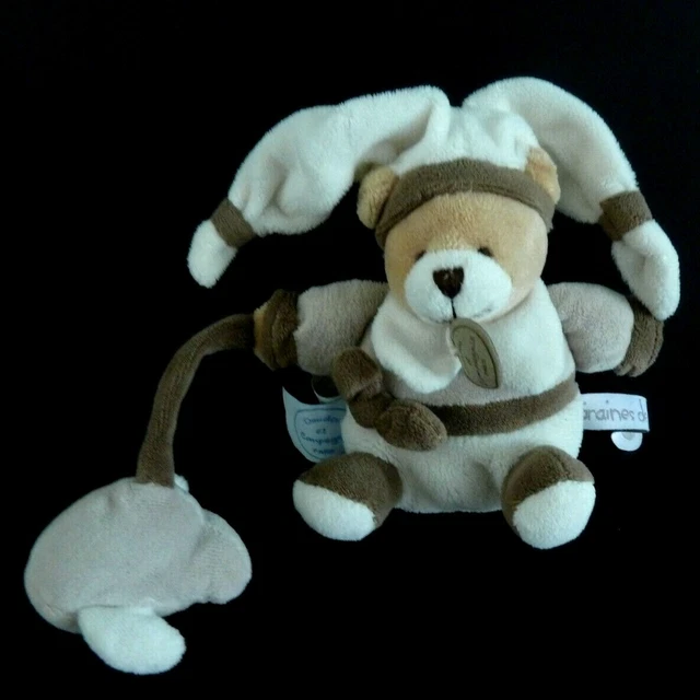63. DOUDOU ET COMPAGNIE PELUCHE OURS BEIGE GRAINES DE DOUDOU puce musicale HSTBE