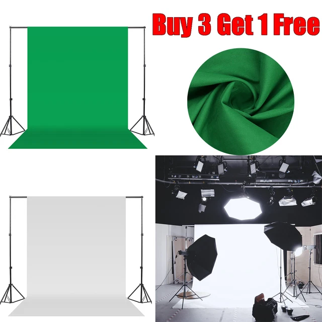 3M PHOTOGRAPHY STUDIO Background White/Green Screen Backdrop Photo £6. ...