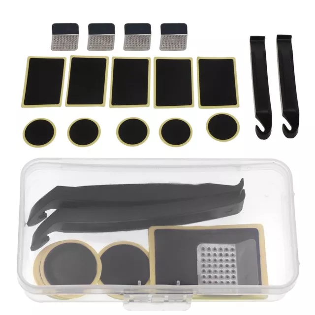 Convenient Bicycle Tire Patch Kit Includes Cold Patches and Steel Files