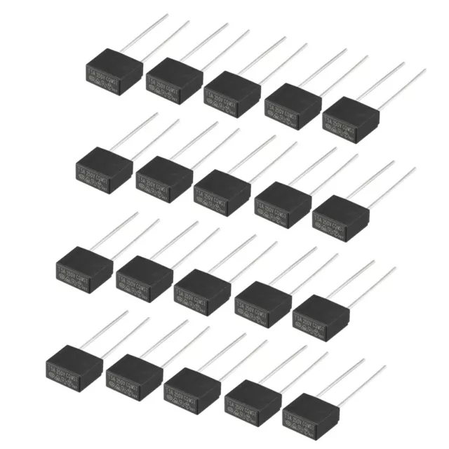 20Pcs Fusible Micro Fusée Lent sur Miniature Carré T5A 5A 250V Noir