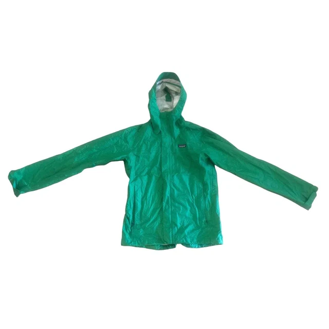 Men S Patagonia Torrentshell Kelly Green Full Zip Hood Rain Jacket Coat Outdoor