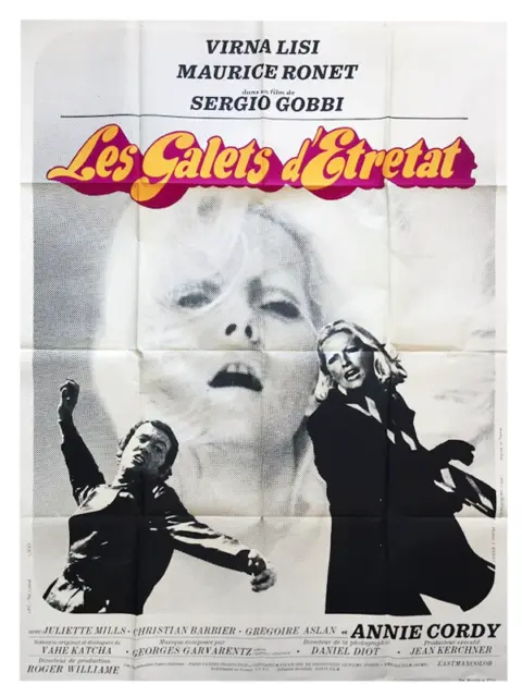 Affiche Pliée 120x160cm LES GALETS D'ETRETAT (1972) Virna Lisi Maurice Ronet BE