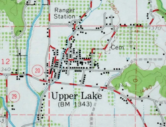 Lakeport Clear Lake Upper Lake California Vintage USGS Topo Map 1958 Topographic 3
