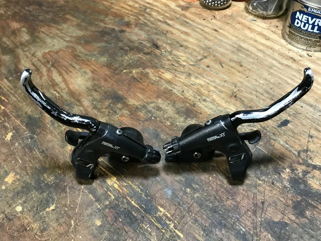 SHIMANO DEORE XT ST-M095 Vintage 3x7 Speed STI Shifter Brake Lever Set STM095 EUR 55,93