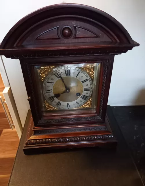 Antique German Large Junghans Bracket Mantel Clock Working