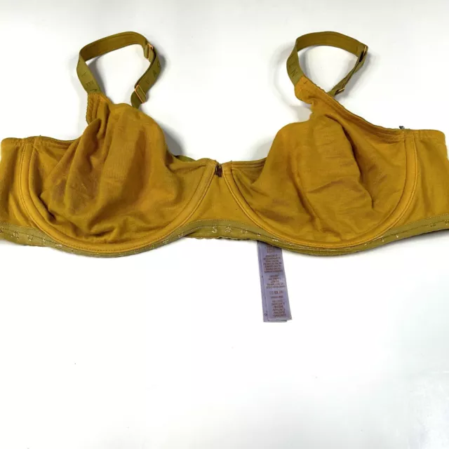 Savage X Fenty 40DD Unlined Demi Bra Solid Yellow Gold Underwire #2302