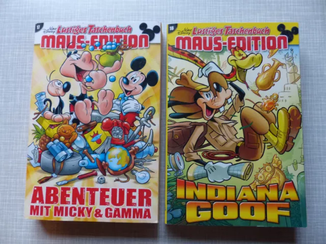 2x LTB Maus-Edition 17 u 18 Lustiges Taschenbuch Micky & Gamma Indiana Goof