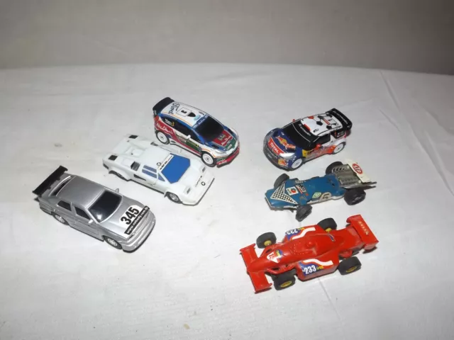 lot de 6 voitures pour circuit électrique Matra F1, Countach 5000,