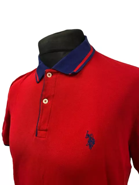 US Polo Assn. Herren Poloshirt Gr. M kurzarm Stretch Polo Custom fit edel 20406