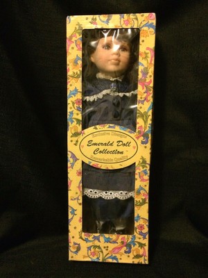 Rich Imports Emerald Collection 16" Porcelain Doll "Liona" w/ Brown Hair & Eyes