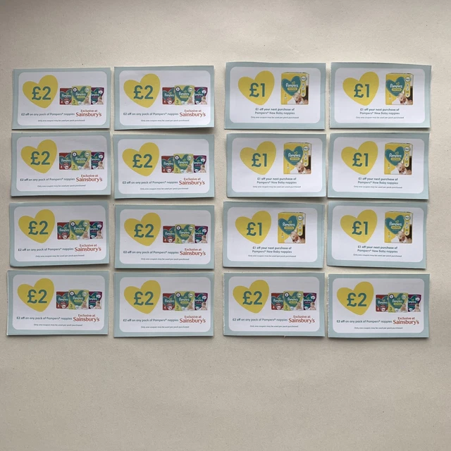 Pampers Vouchers Nappies £26 Worth Money Coupon Off