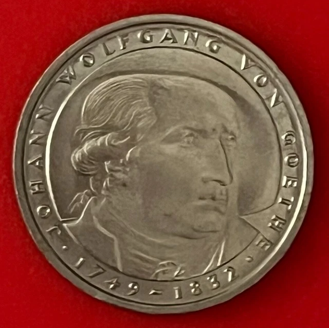 Johann Wolfgang Von Goethe 5 Dm Münze Wert 5 DM GEDENKMÜNZE 150. Todestag von Johann Wolfgang von Goethe 1982 EUR