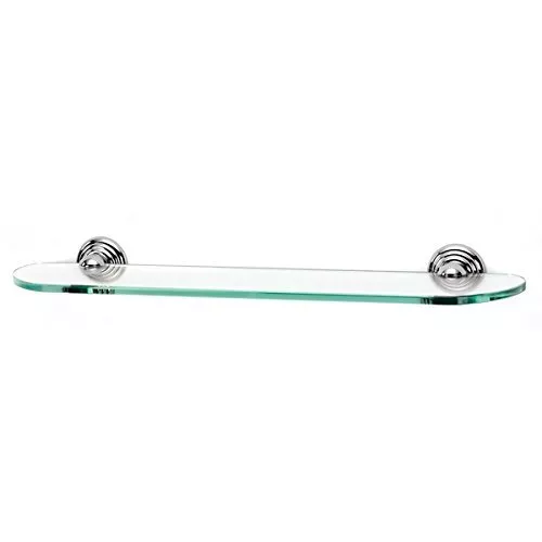 Alno A9050-24-PC Embassy Traditional Glass Shelf with Brackets, 24", Polished Ch