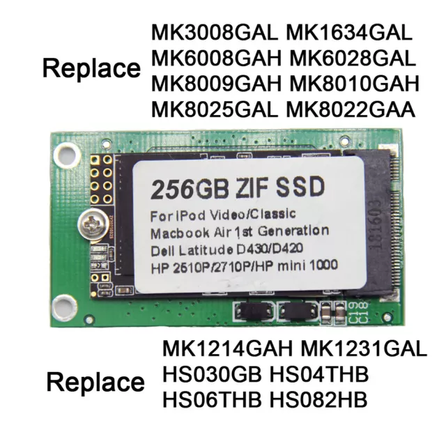 NUOVO 256 GB ZIF CE SSD aggiornamento MK1634GAL per iPod 5a 7a generazione scheda logica classica