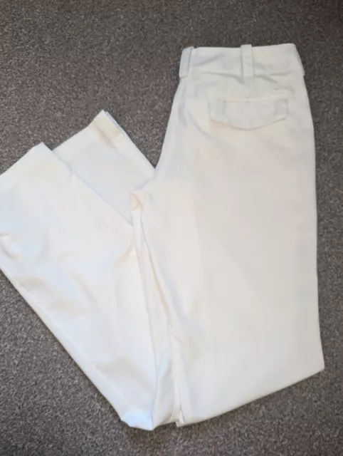 NIKE GOLF Dry Fit Ladies White Trousers Size UK 6 XS S 29-30L Sport Smart Bottom