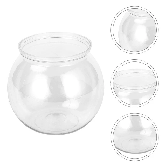 Plastic Fish Tank Office Globe Bowl Succulents Planter Pots